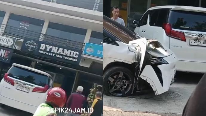 Mobil listrik hantam Alphard