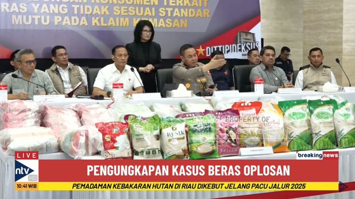 Bareskrim Polri Ungkap Kasus Beras Premium Oplosan 