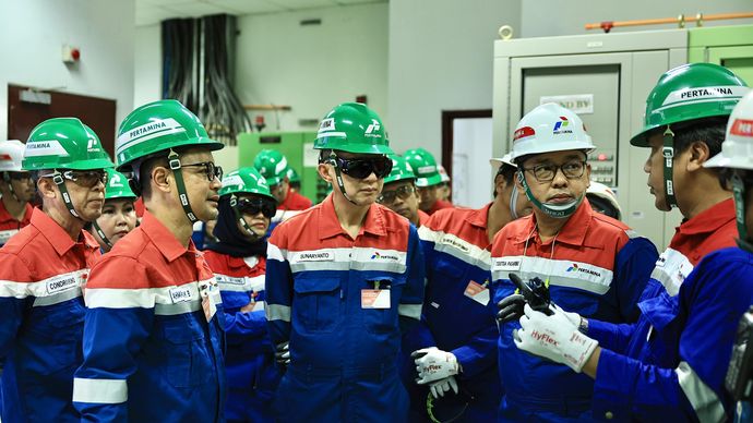 Dewan Komisaris PT Pertamina (Persero) dan Manajemen melakukan tinjauan kerja ke Lapangan Mutiara Central Plant, PT Pertamina Hulu Sanga Sanga (PHSS) di Kutai Kartanegara, Kalimantan Timur, Kamis, 24 Juli 2025. 