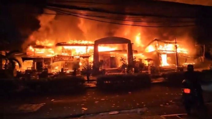 Kebakaran Pasar Taman Puring, Kebayoran Baru, Jakarta Selatan.