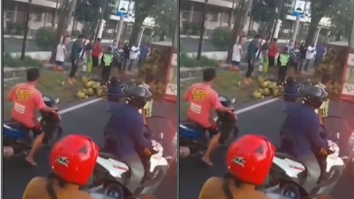Kecelakaan maut terjadi di depan PT Kastek, Pandaan, Senin (28/7). Truk bermuatan elpiji terguling usai menabrak motor, menyebabkan Sulastri (51) tewas tertimpa. Pengendara motor dan balita selamat. Polisi menyebut kecelakaan dipicu kelalaian saat menyeberang.