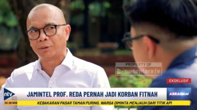 Jaksa Agung Muda Intelijen Kejaksaan Agung Reda Manthovani dalam program Abraham di Nusantara TV