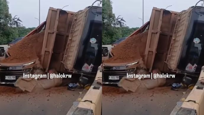 mobil miliarah rupiah tertimpa pasir