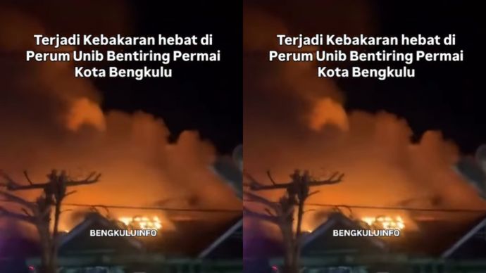 Perum Unib Bentiring Permai Kota Bengkulu kebakaran