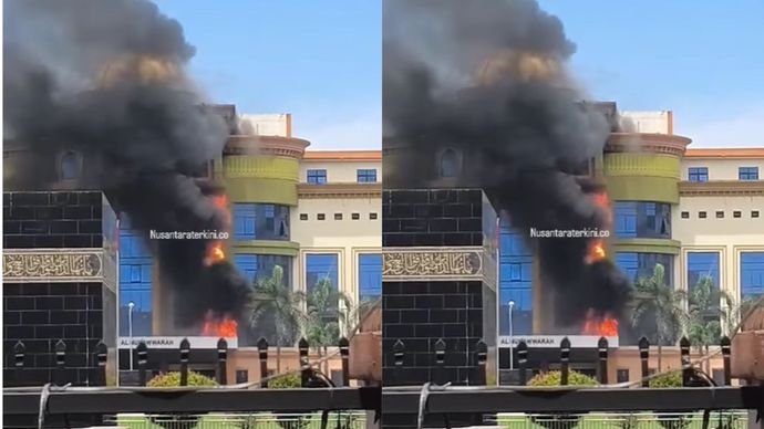 Asrama Haji Medan Kebakaran. Kejadian nahas ini terjadi pada Rabu (30/7/2025) siang