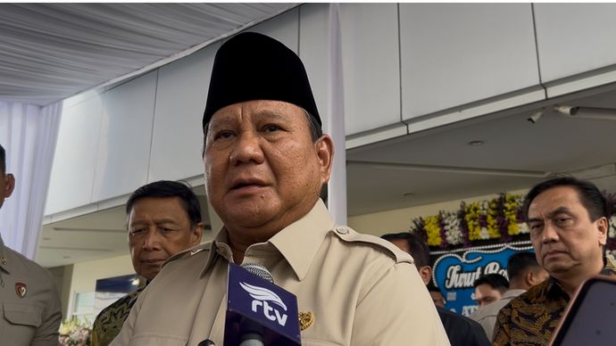 Prabowo Melayat Kwiek Kian Gie 