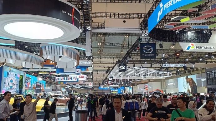 Ilustrasi. Pameran otomotif Gaikindo Indonesia International Auto Show (GIIAS) 2025, di ICE BSD, Tangerang. (Foto: Adiantoro/NTV)