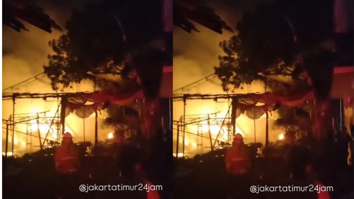 Kamis malam, 31 Juli 2025, dilaporkan terjadi kebakaran gudang penyewaan tenda di Jalan Entong Gendut, Batu Ampar, Kramat Jati, Jakarta Timur. Mohon berhati-hati.