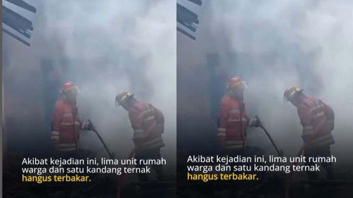 Kebakaran 5 rumah di sukabumi