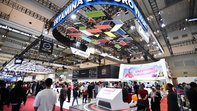 Pertamina hadir dengan booth yang mengusung tema 