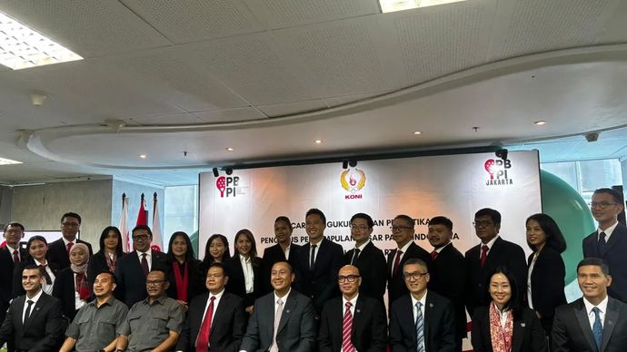 Pelantikan Perkumpulan Besar Padel Indonesia (PBPI) di Jakarta, Selasa, 5 Agustus 2025.