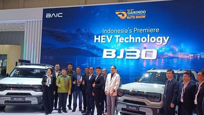 BAIC Indonesia resmi meluncurkan BJ30 Hybrid di pasar Indonesia. (Foto: Adiantoro/NTV) 