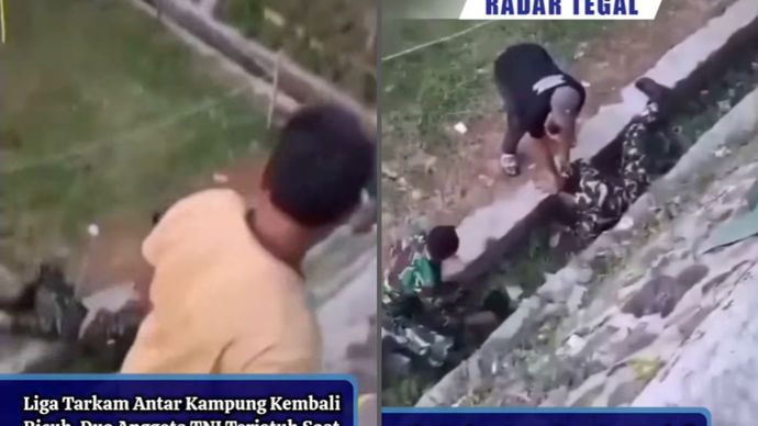 Keributan diduga karena salah satu TNI terjatuh karena dikeroyok penonton. Namun, berdasarkan keterangan saksi, tentara tersebut sebenarnya terjatuh akibat saling dorong saat mengamankan area. Insiden ini memicu kepanikan warga.