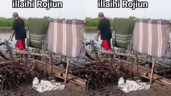 Beginilah kondisi warga Desa Eretan Wetan Blok Empang, Kecamatan Kandanghaur, Indramayu saat ada warganya yang meninggal dunia.