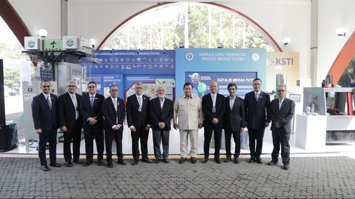 Presiden RI Prabowo Subianto di acara Konvensi Sains, Teknologi, dan Industri Indonesia (KSTI) 2025.