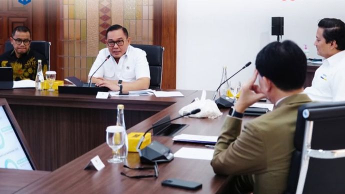 Wakil Menteri Investasi dan Hilirisasi/Wakil Kepala BKPM Todotua Pasaribu rapat tindak lanjut Task Force Penyusunan Strategi Perdagangan Global Indonesia di Kementerian Luar Negeri pada Senin 4 Agustus 2025.  