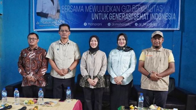 DPR RI bersama Badan Gizi Nasional menggelar sosialisasi program Makan Bergizi Gratis di Kabupaten Rokan Hilir, Riau. (Foto: Istimewa)