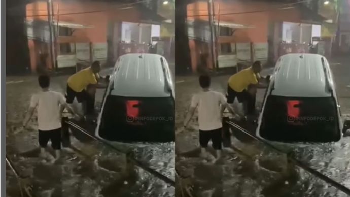 Sekitar pukul 18.55 WIB, sebuah mobil dilaporkan terjeblos di Bukit Cengkeh 2, Tugu, Kecamatan Cimanggis. Lokasi kejadian berada tak jauh dari gerbang masuk Bukit Cengkeh 2 yang dekat lapangan. Proses evakuasi saat ini tengah berlangsung dengan bantuan warga sekitar.