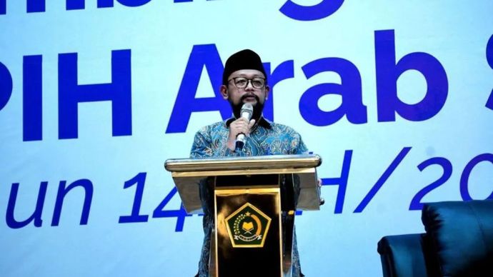 Arsip foto- Staf Khusus Menteri Agama Ishfah Abidal Azis saat memberikan materi dalam bimbingan teknis (Bimtek) PPIH Arab Saudi di Asrama Haji Pondok Gede, Jakarta, Kamis, 21 Maret 2025. Selasa, 12 Agustus 2025.