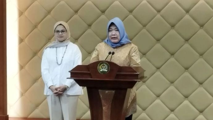 Sekretaris Jenderal MPR RI Siti Fauziah di kompleks parlemen, Jakarta, Rabu (13/8/2025).