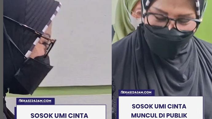 Sekitar pukul 13.30 WIB, Umi Cinta terlihat tiba di Kantor Kecamatan Mustika Jaya untuk memenuhi undangan klarifikasi dari Pemkot Bekasi. Berhijab hitam dan ditemani tiga orang bermasker, ia langsung melangkah ke ruang pertemuan.