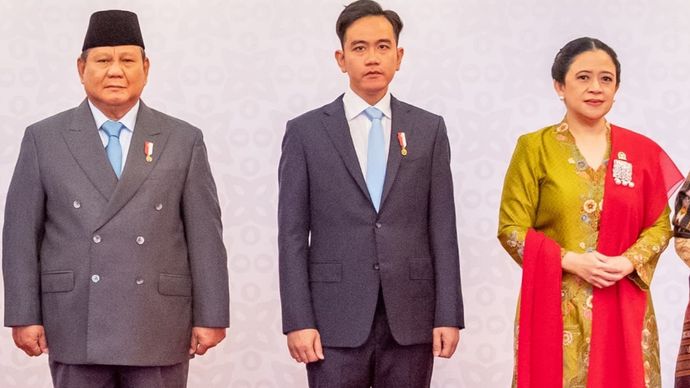 Kebersamaan Ketua DPR RI Puan Maharani dengan Wakil Presiden Gibran Rakabuming Raka dan Presiden Prabowo Subianto di Sidang Tahunan MPR RI dan Sidang Bersama DPR-DPD Tahun 2025. 