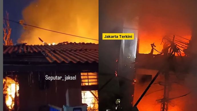 kebakaran rumah lenteng Agung sabtu malam
