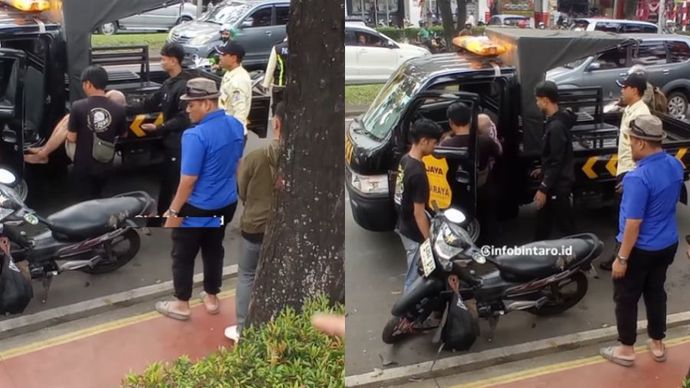Bapak-bapak Terkapar Usai Terlibat Kecelakaan di Serpong Utara  