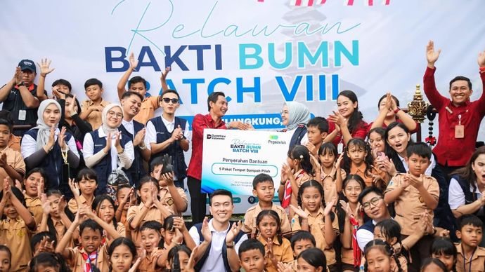 Kolaborasi Harmonis Pegadaian &amp; Relawan Bakti BUMN Batch VIII, Bangun Desa Aan Lebih Mandiri dan Berdaya