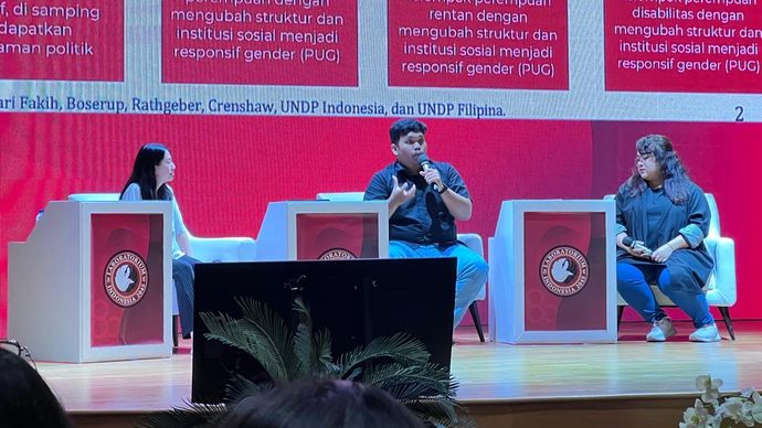 Seminar nasional yang digelar Laboratorium Indonesia 2045 (LAB 45). 