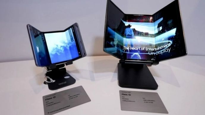Perangkat lipat tiga layar Samsung disebut-sebut akan membawa pengalaman multitasking ke level berikutnya. (Foto: Istimewa via Gizmochina)