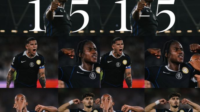 Chelsea meraih kemenangan perdana di Liga Inggris setelah mereka membantai tuan rumah West Ham United dengan skor 5-1 di Stadion Olimpiade London, Sabtu dini hari WIB.