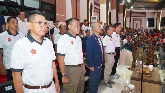 Kasum TNI sekaligus Ketua Umum PB Taekwondo Indonesia, Letjen TNI Richard Tampubolon membuka Kejuaraan Taekwondo Piala Panglima TNI 2025 di Denpasar, Bali (lantamal5-koarmada2.tnial.mil.id)