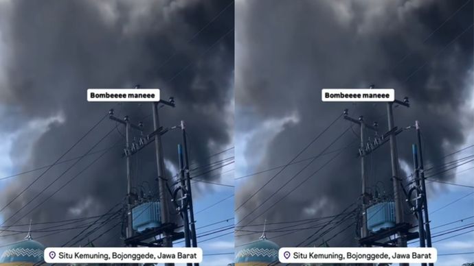 Breaking News - Kebakaran Siang ini terjadi di Salah satu lapak barang bekas, dekat Setu Kemuning / Samping Sekolah Bahrul Ulum, Desa Cimanggis, Bojong Gede. Tim Damkar Sudah dalam arahan kesana untuk proses pemadaman secara bertahap. Semoga tidak merambat ke Permukiman lainnya disekitar dan deretannya.