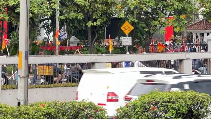 Para pelajar mulai datangi Gedung DPR RI, Kamis, 28 Agustus 2025. 