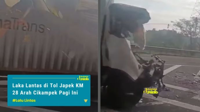 Terjadi Kecelakaan di Tol Jakarta Cikampek km 28 arah Cikampek, Kamis  pukul 08.00 pagi (28/08). Saat ini sudah dalam penanganan petugas.