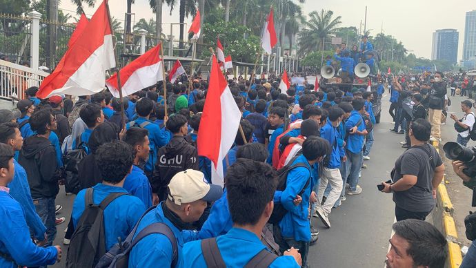 Demo Mahasiswa di Gedung DPR RI