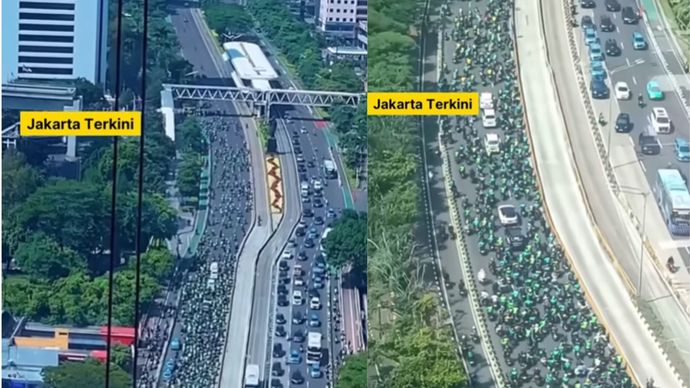 Ribuan ojol antar jenazah Affan Kurniawan