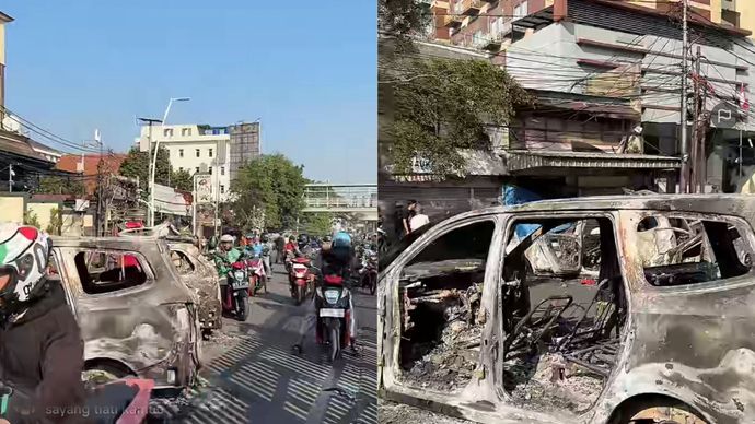 Kendaraan Dinas Terbakar di Polres Metro Jaktim