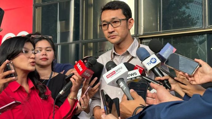 Juru Bicara Komisi Pemberantasan Korupsi Budi Prasetyo memberikan keterangan di Gedung Merah Putih KPK, Jakarta, Senin (1/9/2025).