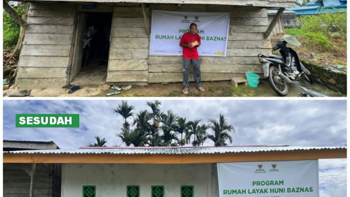 BAZNAS RI bersama BAZNAS Provinsi Papua Barat telah menyelesaikan renovasi 3 rumah mustahik.