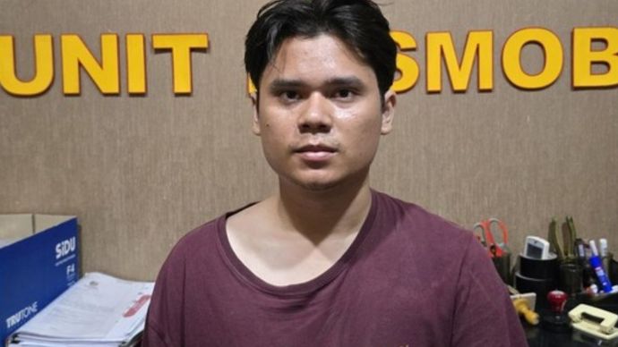 AM, pelaku mutilasi di Mojokerto, Jawa Timur. 