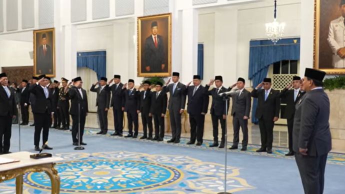 Presiden Prabowo lantik menteri dan wakil menteri baru