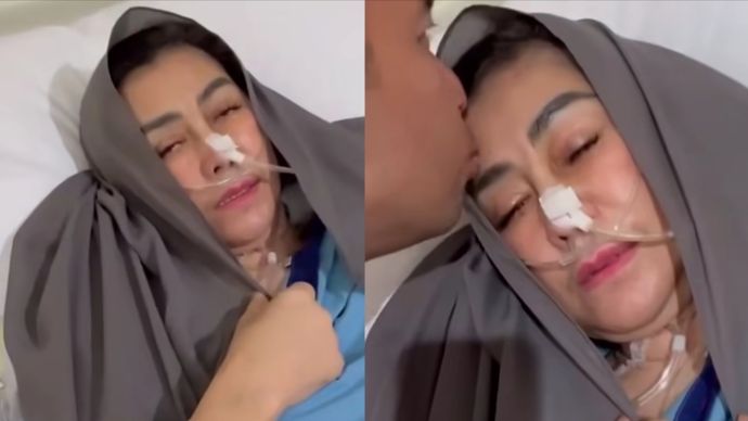 Amy Qanita dilarikan ke rumah sakit 