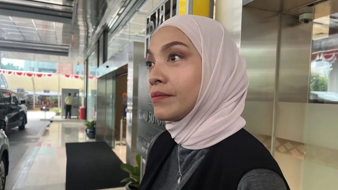 Juru Bicara Kementerian Energi dan Sumber Daya Mineral (ESDM) Dwi Anggia memberi keterangan ketika ditemui di Kantor Direktorat Jenderal Minyak dan Gas Bumi (Ditjen Migas) Kementerian ESDM, Jakarta.