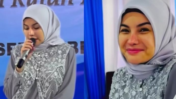 Nikita Mirzani baca ayat suci al-qur'an di acara Maulid Nabi di Rutan Pondok Bambu