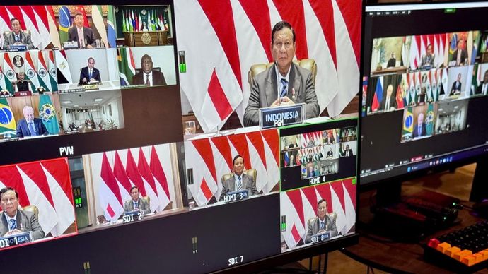 Prabowo Hadiri BRICS Leaders Virtual Meeting