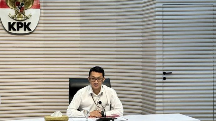 Juru Bicara Komisi Pemberantasan Korupsi Budi Prasetyo memberikan keterangan di Gedung Merah Putih KPK, Jakarta, Rabu (10/9/2025). 