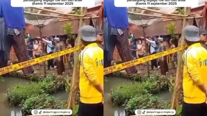 Di duga kalah main judol suami asal kp sindang resmi desa purwaraja kecamatan menes kabupaten pandeglang banten tega gorok istri dan anak