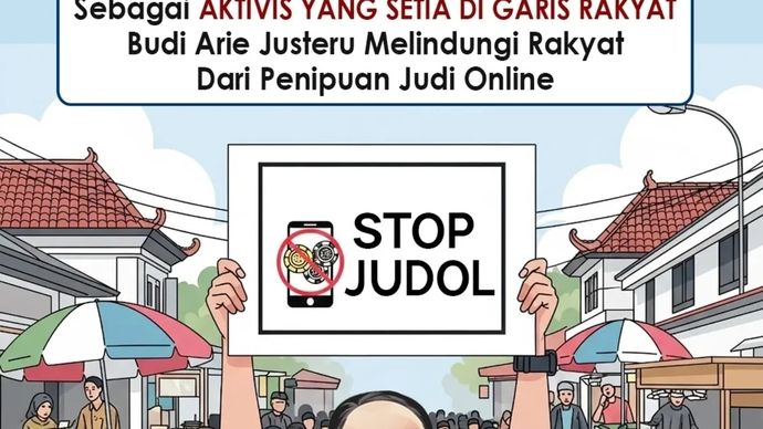 Mantan Menteri Koperasi dan UKM Budi Arie mengunggah poster ke akun instagramnya bertuliskan bantahan terlibat judi online alias judol.